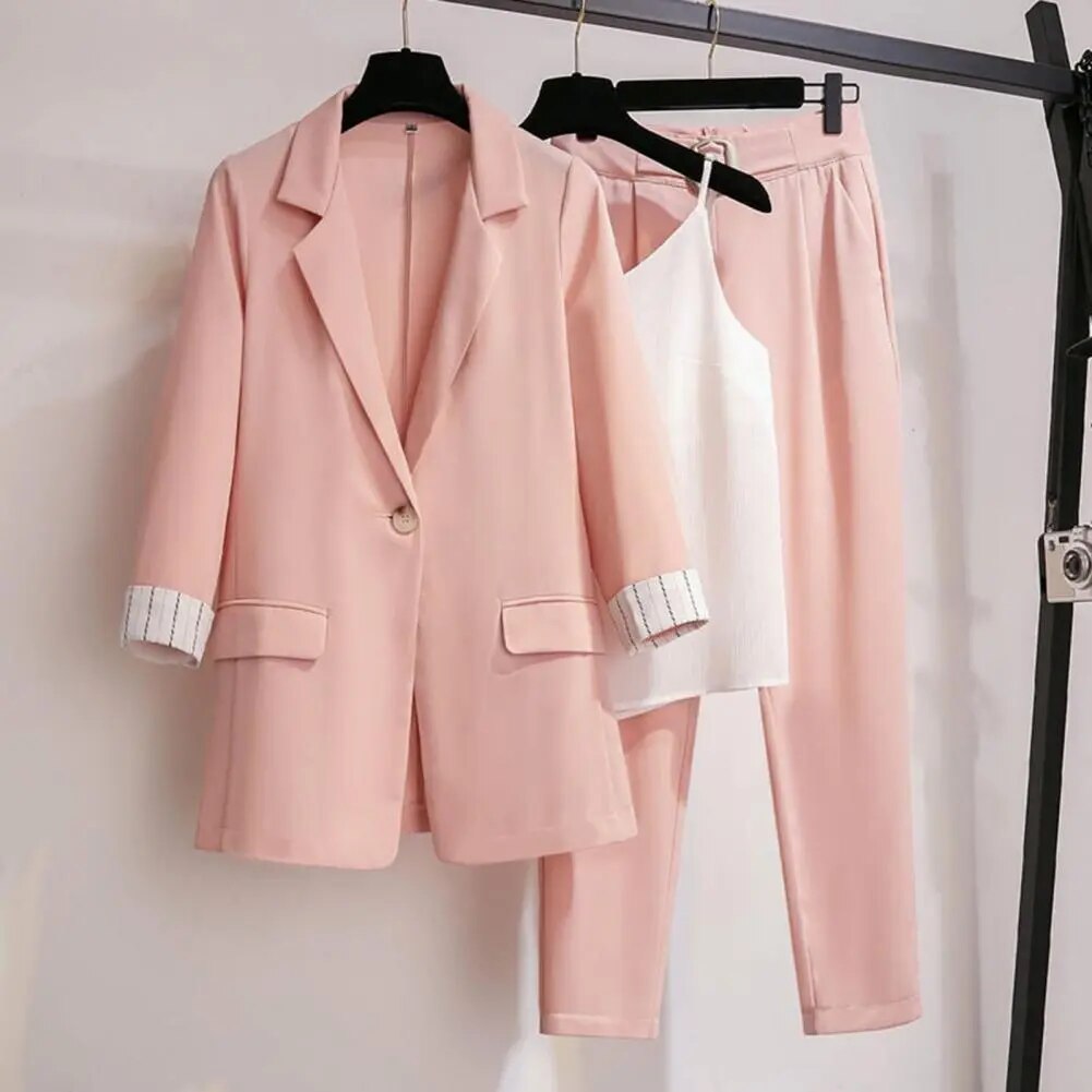 Ensemble Pantalon et Blazer Ajusté pour Femme 3