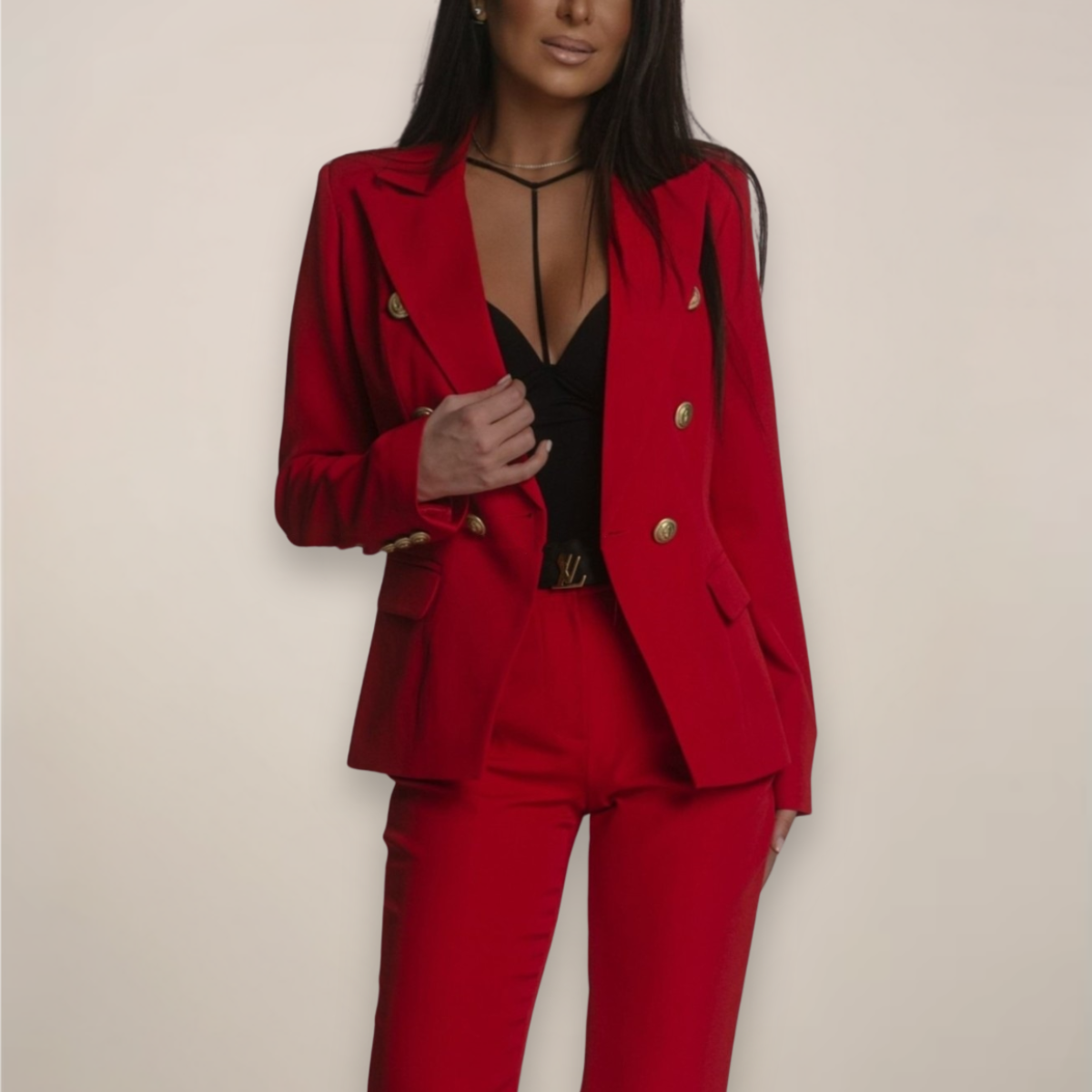 Ensemble de Costume Femme Printemps Chic 8
