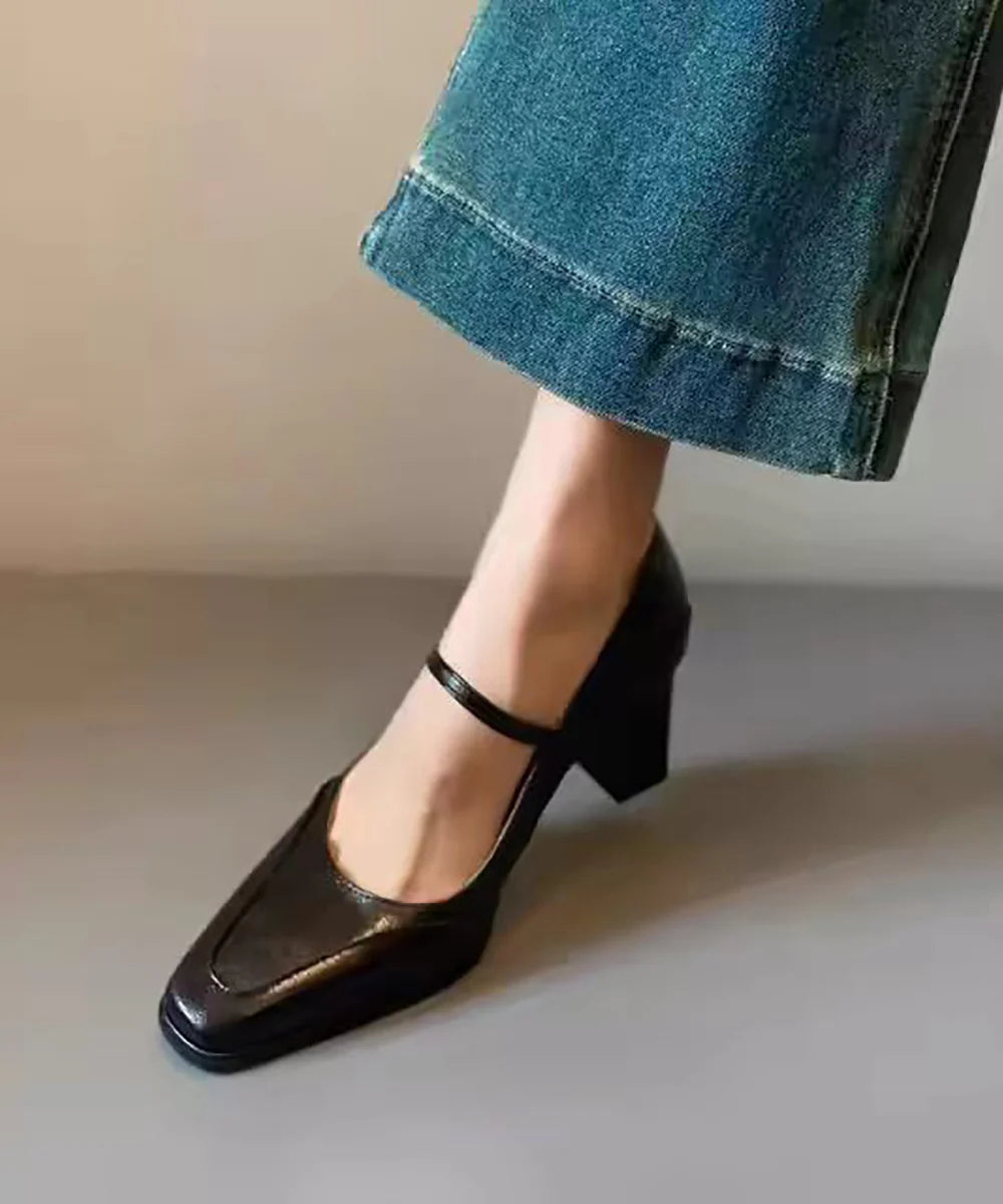 Escarpin Femme Chic et Confortable à Talons Épais avec Boucle 1