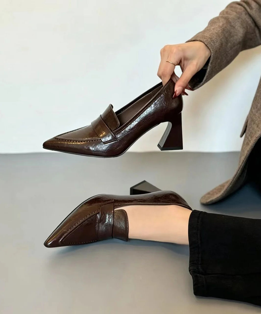 Escarpins Femme Style Vintage Bout Pointu 3