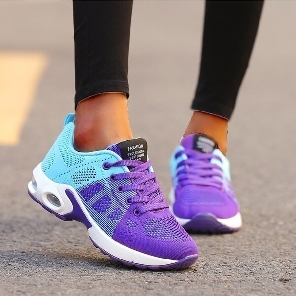 Variant image for Chaussures de Sport Femmes Noires Orthopédiques Confortables en Caoutchouc-45