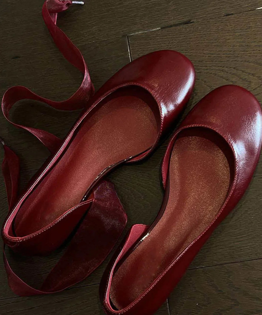 Femmes Ballerines à bout rond avec ruban 2