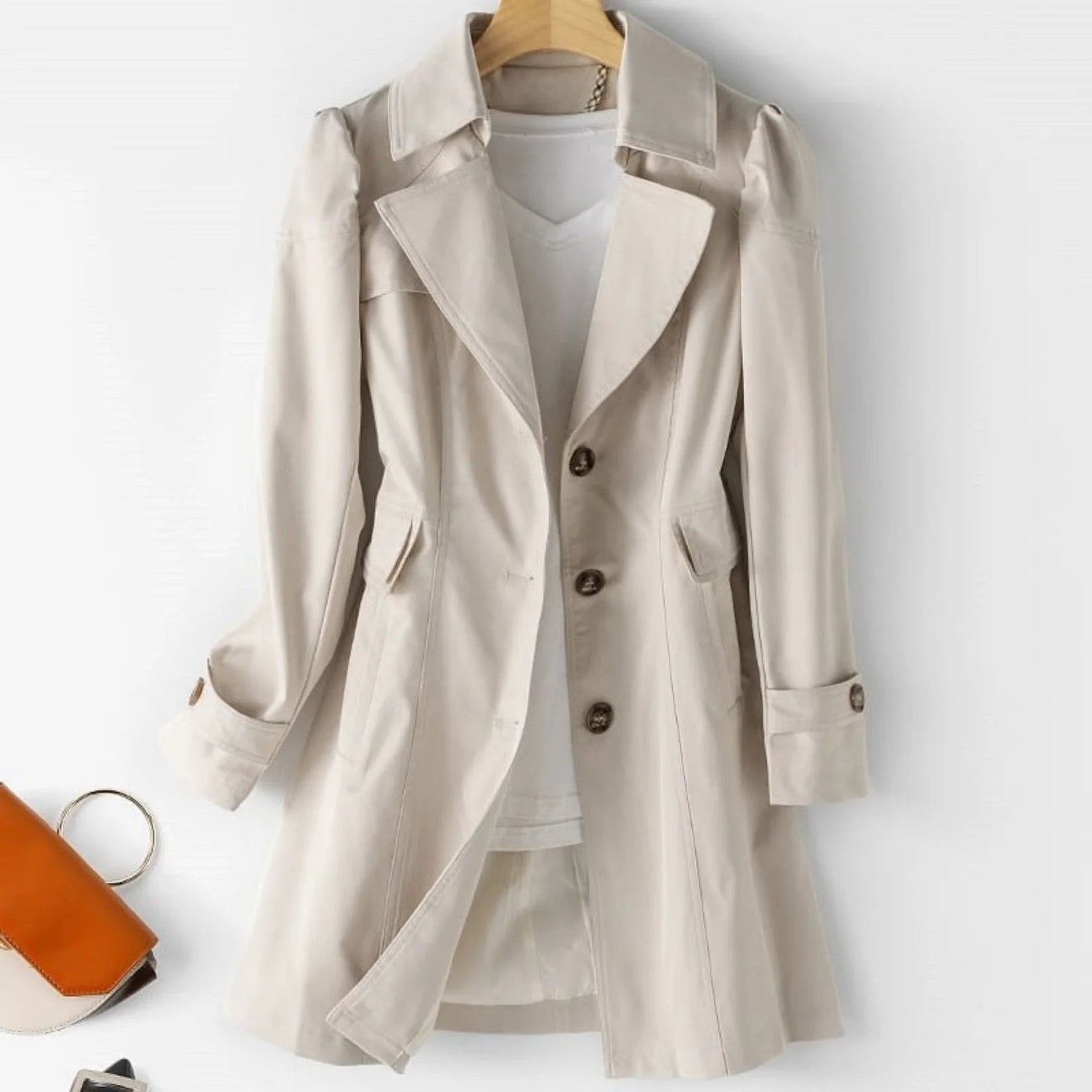 Femmes Trench-Coat Classique Imperméable 1