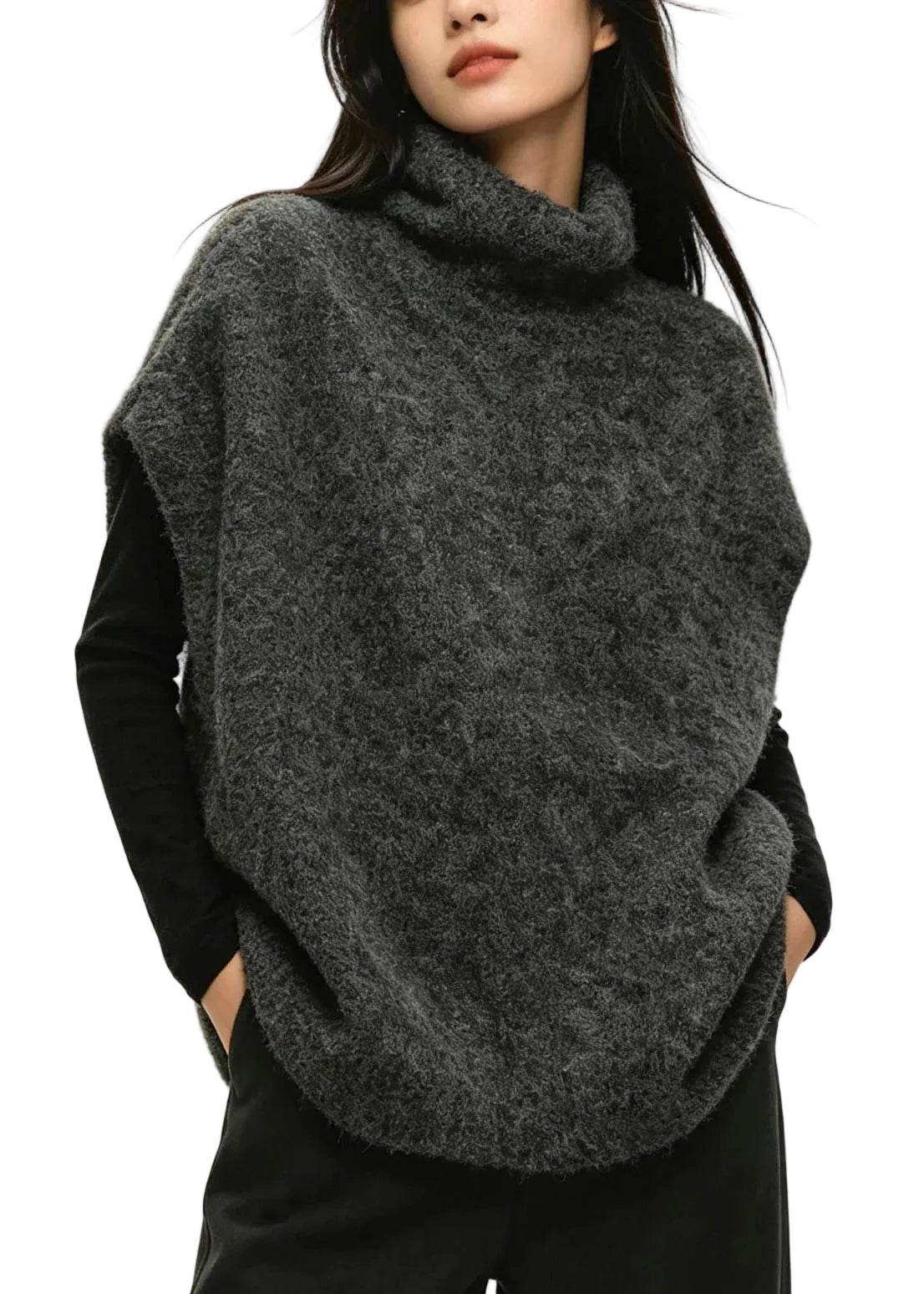 Gilet Long Femme Décontracté Uni pour Automne 2