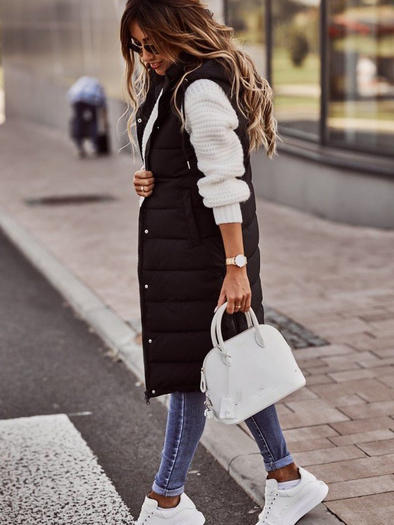 Gilet Long Femme Matelassé 1