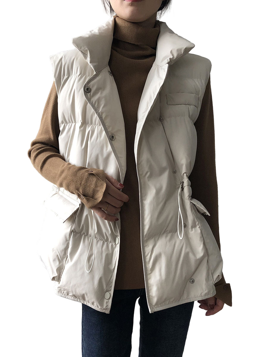 Gilet sans manches d'hiver pour femmes avec cordon de serrage 0