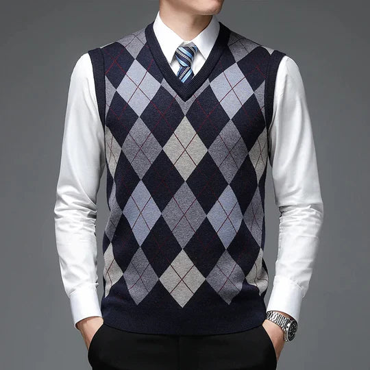 Variant image for Gilet Homme Élégant en Tricot Doux pour un Style Contemporain-19