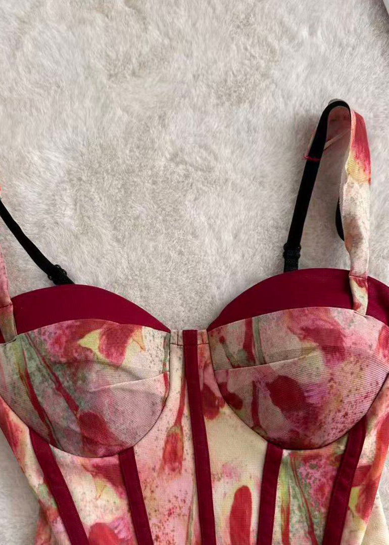 Haut Bustier Imprimé Estival Femme Confortable 2