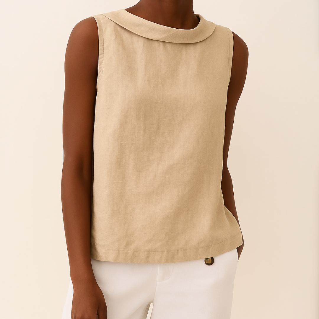 Haut Femme Sans Manches Col Roulé Chic 2
