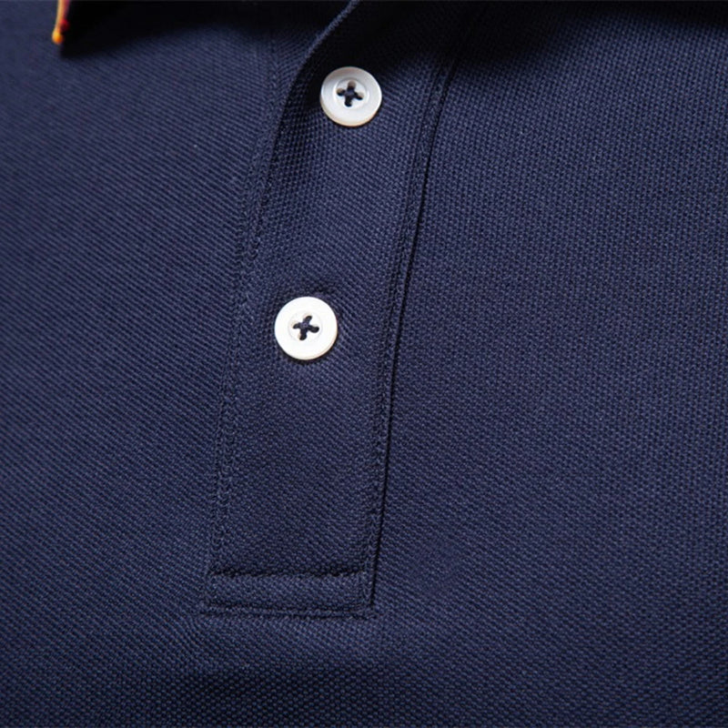 Homme Polo à Manches Longues Ajusté 6