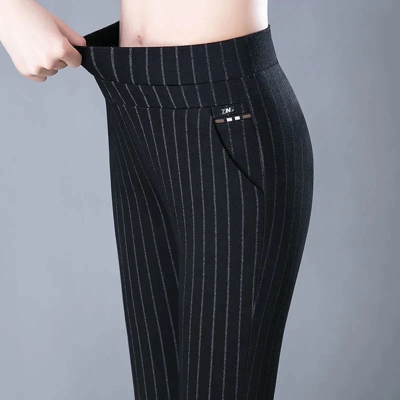 Pantalon Femme Élastique Taille Haute Confortable 2