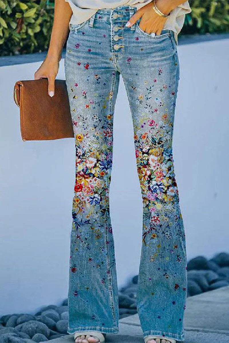 Jean Femme Détail Floral Regular Fit 3