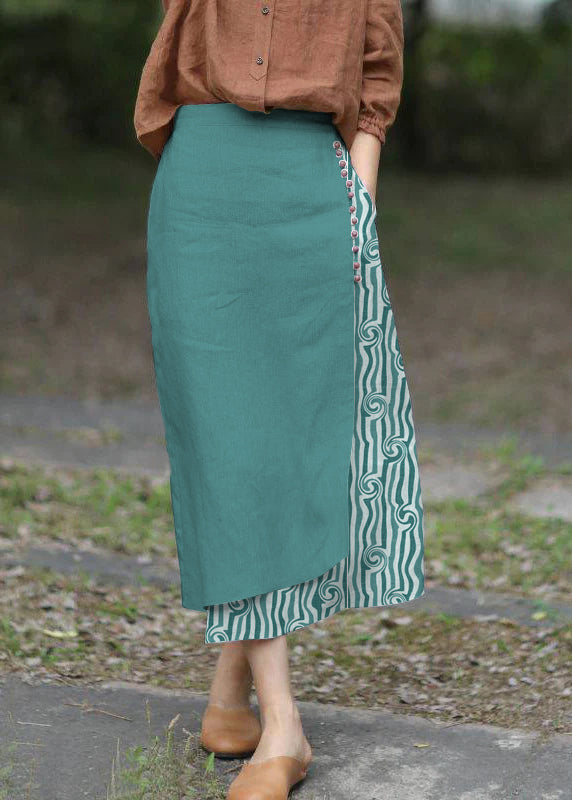 Jupe A-Line Femme à Taille Élastique Design Asymétrique 10
