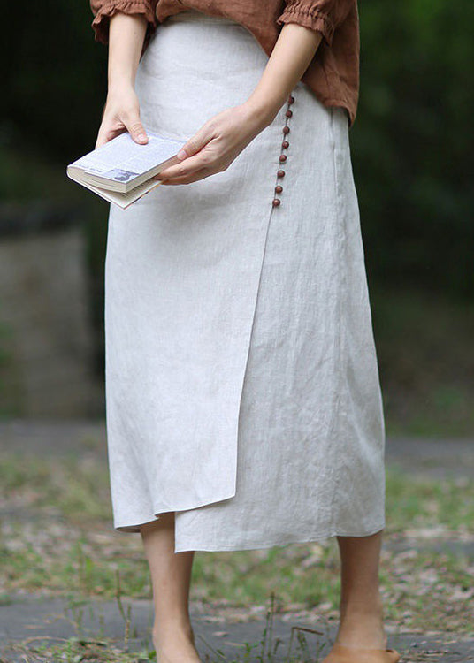 Jupe A-Line Femme à Taille Élastique Design Asymétrique 1