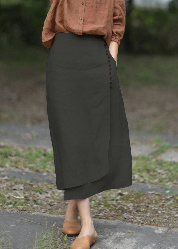 Jupe A-Line Femme à Taille Élastique Design Asymétrique 5