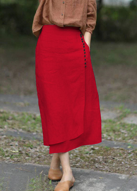 Jupe A-Line Femme à Taille Élastique Design Asymétrique 6
