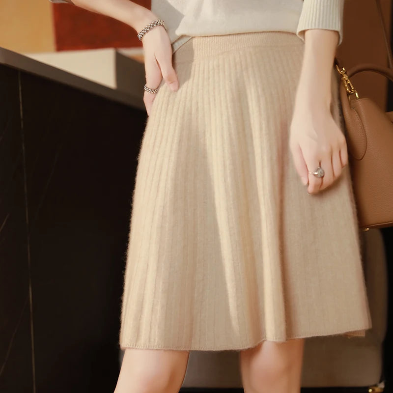 Jupe Femme Tricotée Style Décontracté 1