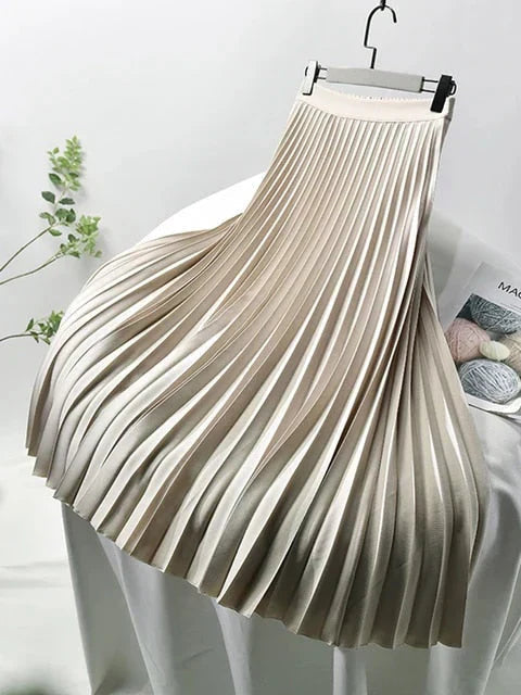 Jupe Longue Femme Plissée Chic 0