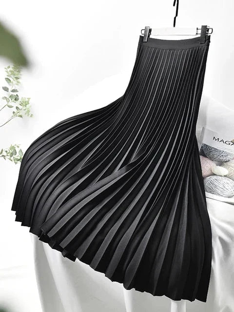 Jupe Longue Femme Plissée Chic 1