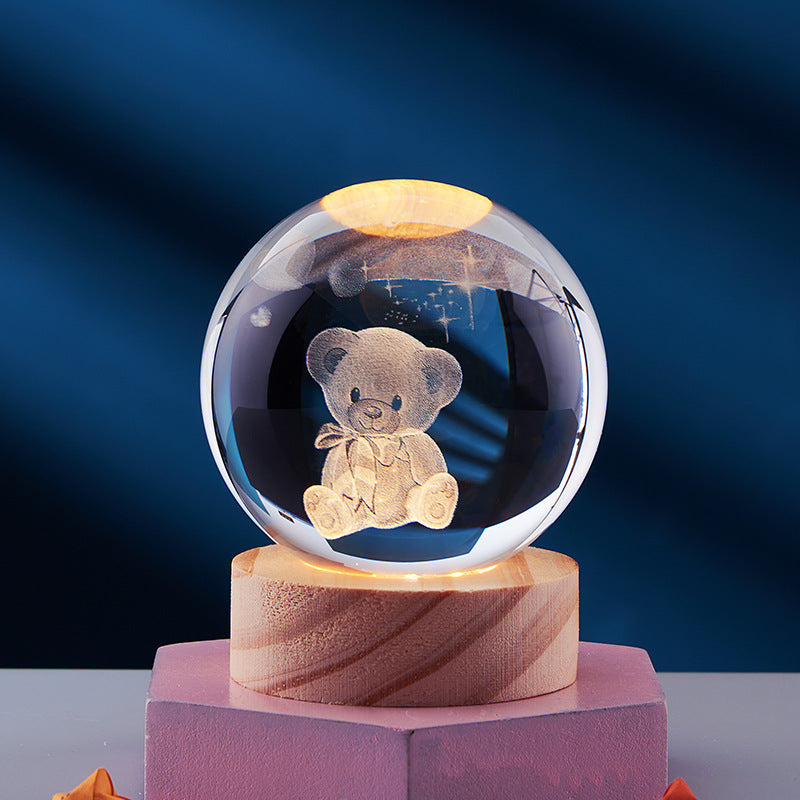 Lampe de Nuit 3D Design Cristal 11