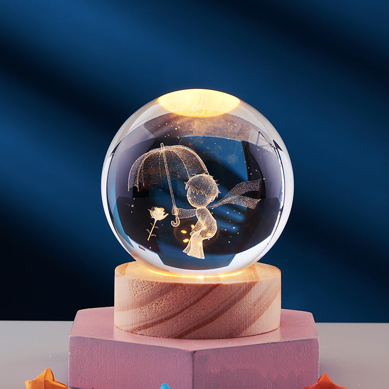 Lampe de Nuit 3D Design Cristal 13