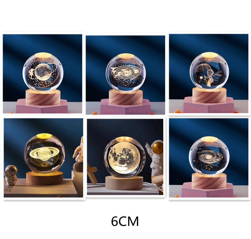 Lampe de Nuit 3D Design Cristal 19