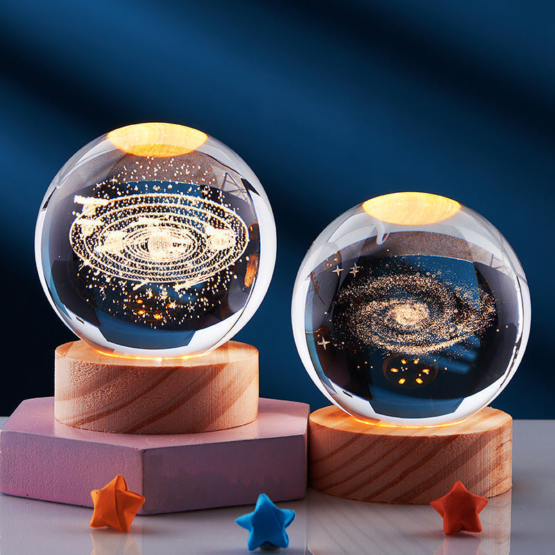 Lampe de Nuit 3D Design Cristal 2