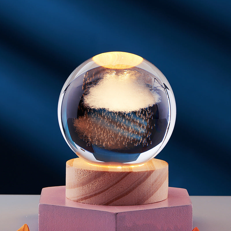 Lampe de Nuit 3D Design Cristal 8