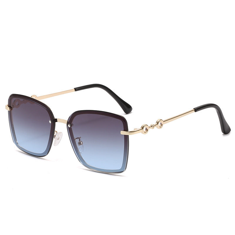Lunette de Soleil Femme Carrée Avec Verres Miroir Protection UV 4