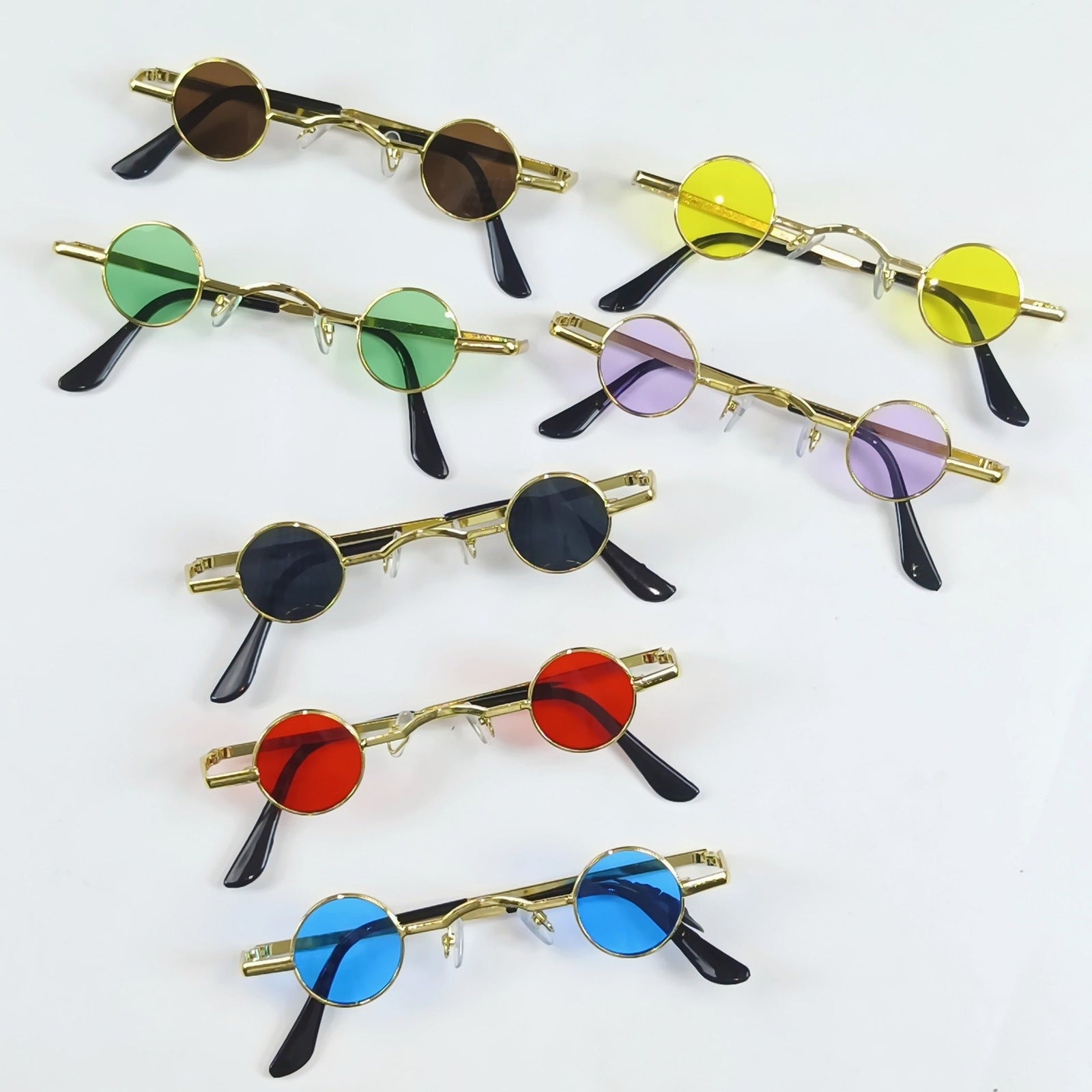 Lunette de Soleil Femme Ronde Vintage avec Montures Fines 4
