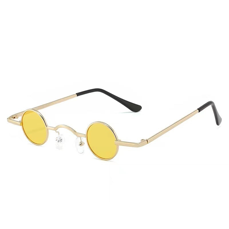 Lunette de Soleil Femme Ronde Vintage avec Montures Fines 7
