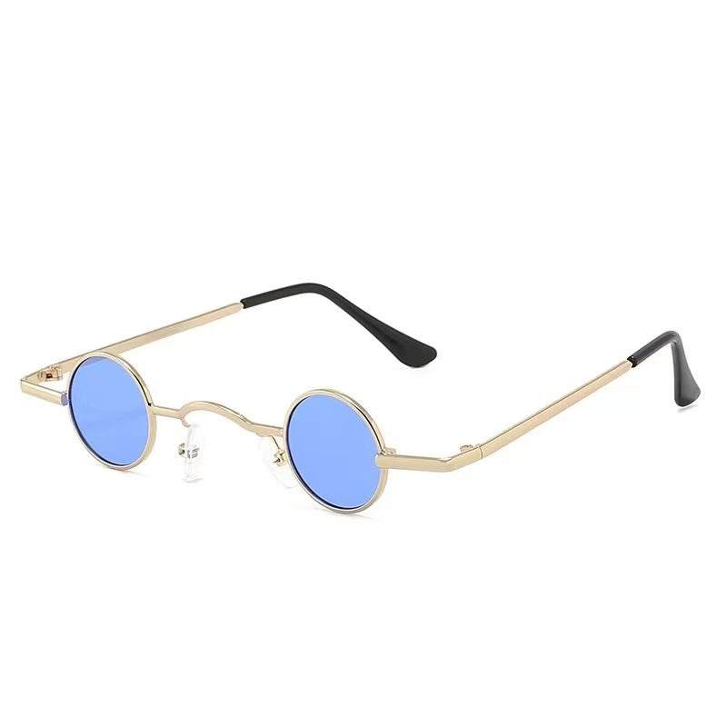 Lunette de Soleil Femme Ronde Vintage avec Montures Fines 8