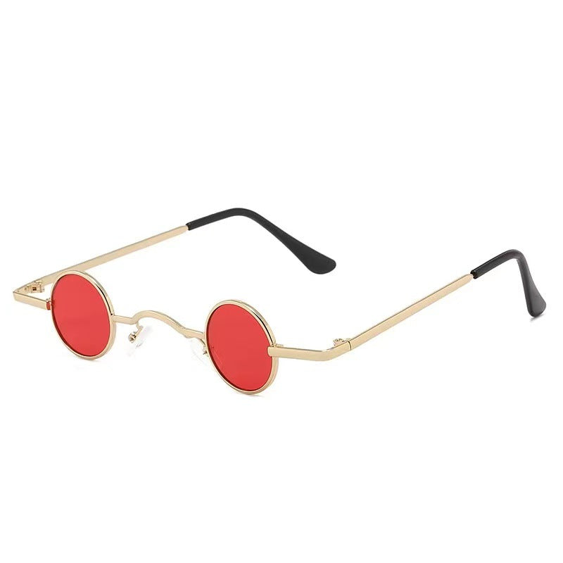 Lunette de Soleil Femme Ronde Vintage avec Montures Fines 9