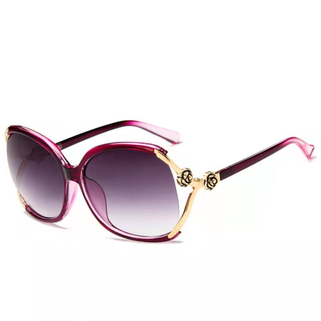 Lunettes de Soleil Femme Surdimensionnées avec Accents Dorés 3