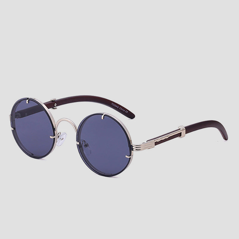 Lunettes de Soleil Ronde Femme Rétro avec Détails Dorés 4