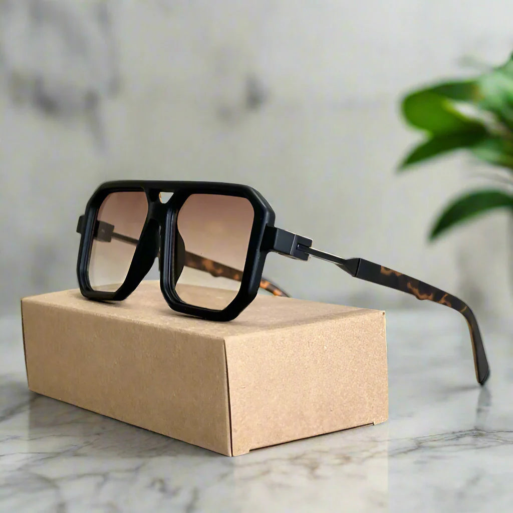 Lunettes de soleil Carrées avec Verres Hexagonaux 0