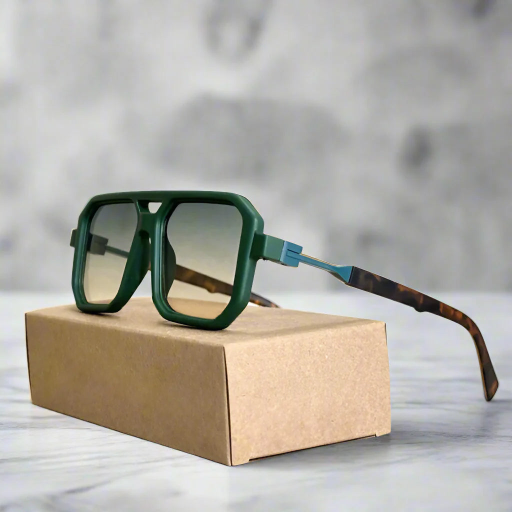 Lunettes de soleil Carrées avec Verres Hexagonaux 1