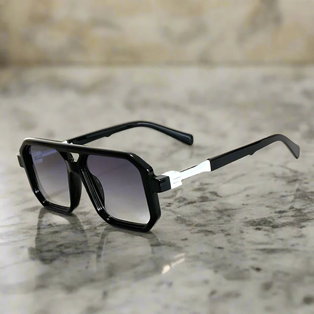 Lunettes de soleil Carrées avec Verres Hexagonaux 4