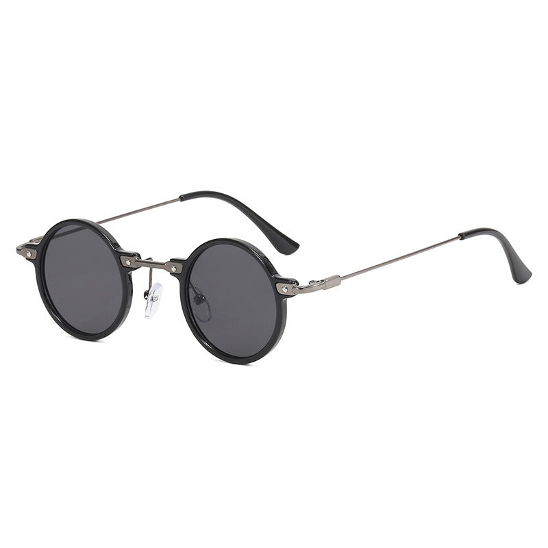 Lunettes de soleil rondes pour femme avec monture métallique 4
