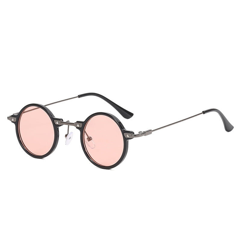 Lunettes de soleil rondes pour femme avec monture métallique 8