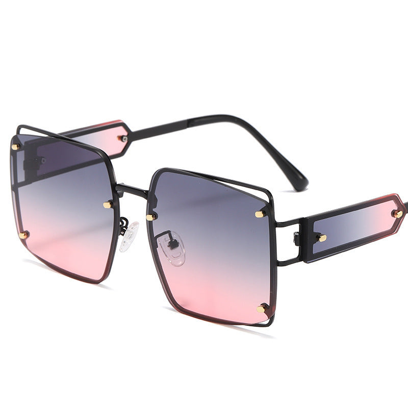 Lunettes de soleil surdimensionnées pour femmes au design géométrique 1