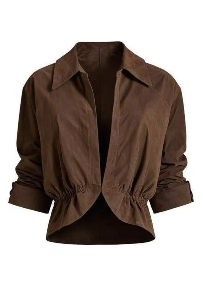 Manteau Femme Vintage Col Peter Pan Froissé Automnal 0