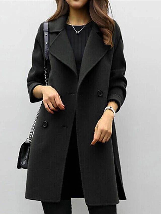 Manteau Femme en Laine à Double Poitrine 9