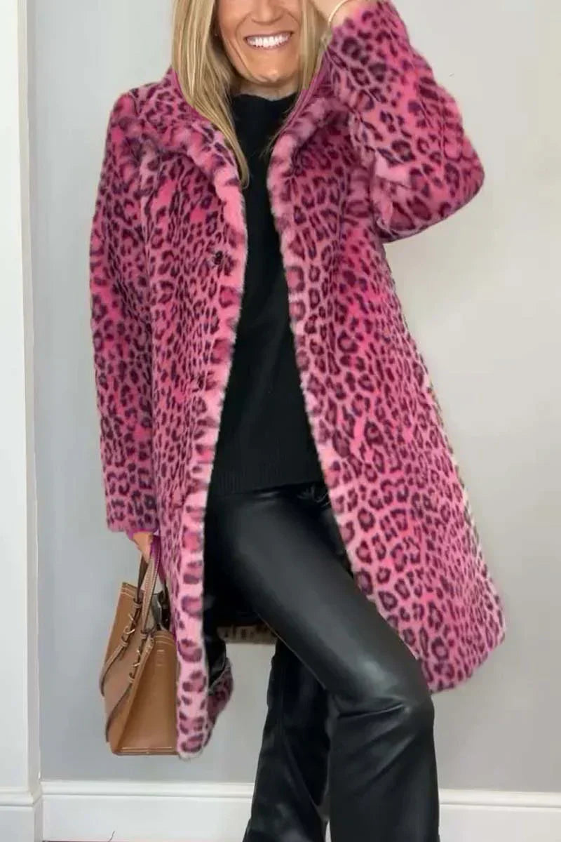 Manteau Hiver Femme Imprimé Léopard Coupe Flatteuse Isolant 3