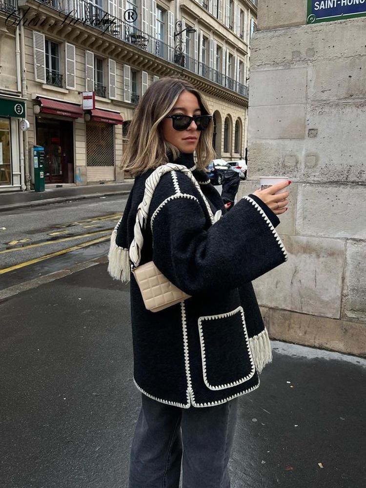 Manteau Hiver Femme Long Chic avec Manches Longues et Poches Pratiques 2