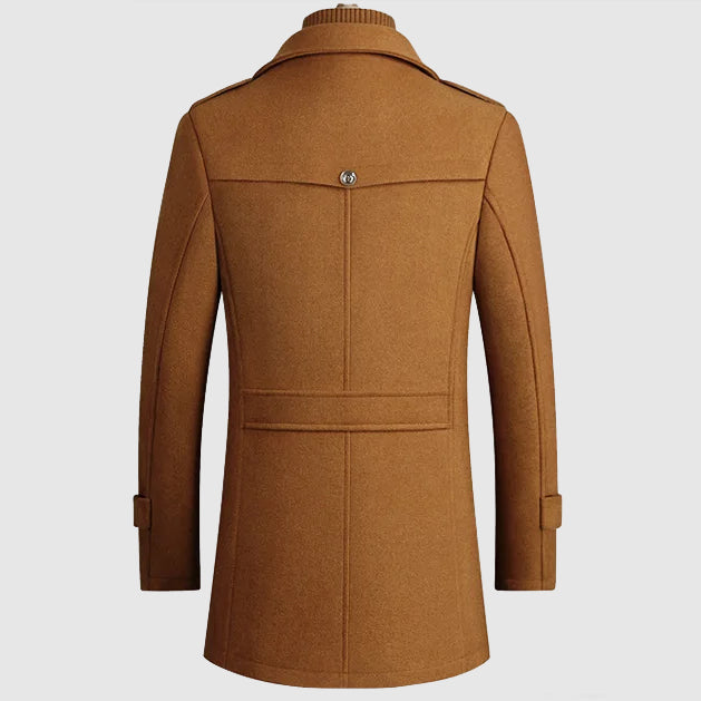 Manteau Homme Hiver Moderne avec Col à Revers et Poches Latérales 4