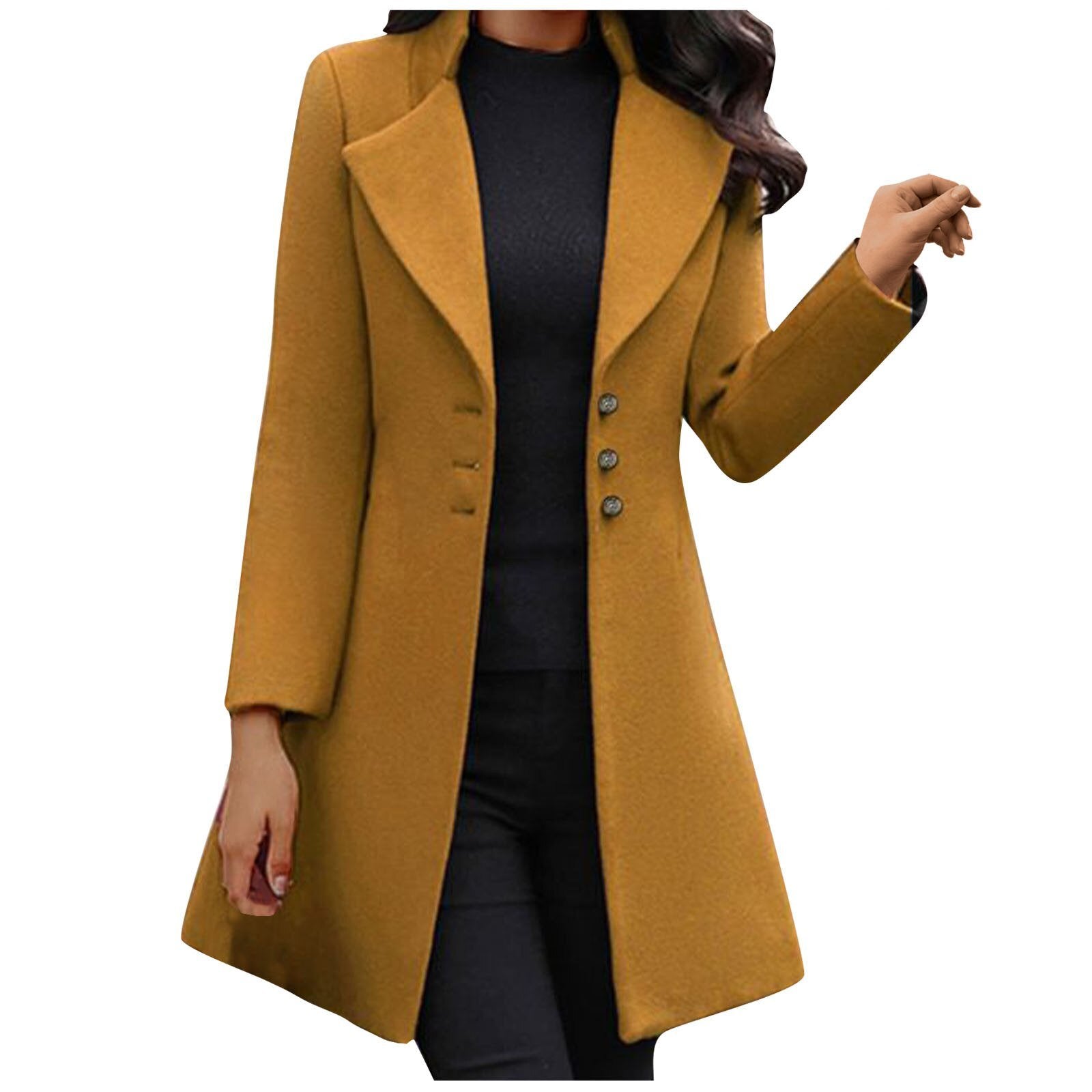 Manteau Long Femme Hiver en Laine Confortable et Chic pour Jours Froids 2