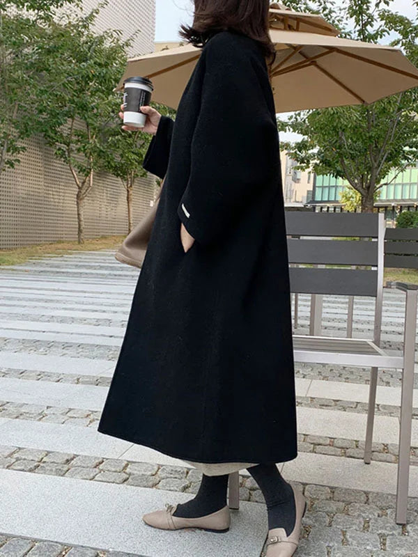 Manteau Long Femme Hiver en Laine Confortable et Moderne 6