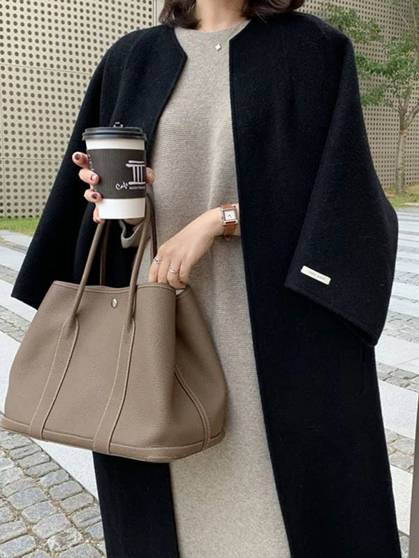 Manteau Long Femme Hiver en Laine Confortable et Moderne 7
