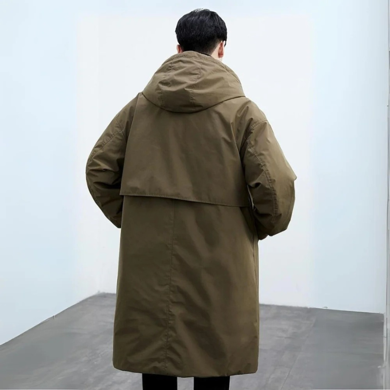 Manteau Trench Long pour Hommes Matelassé 2